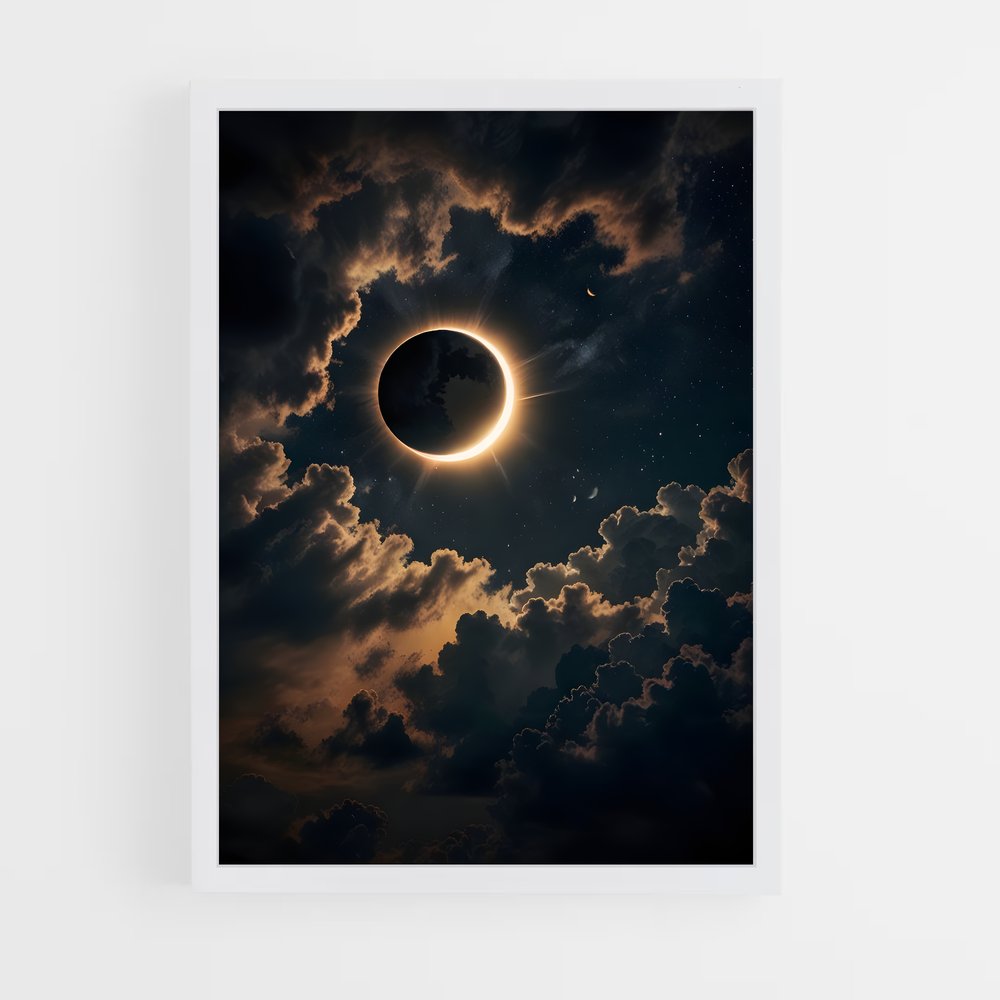 Poster Éclipse partielle mystérieuse – affiche Univers (vue 3)